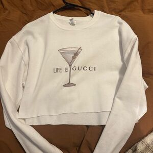 Gucci White Graphic Sweatshirt